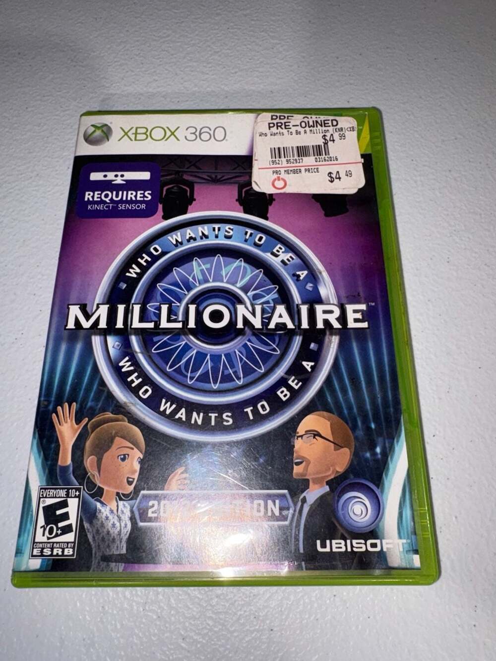 XBox 360 KINECT Game - Who Wants to Be A Millionaire 2012 Edition New Sealed 888